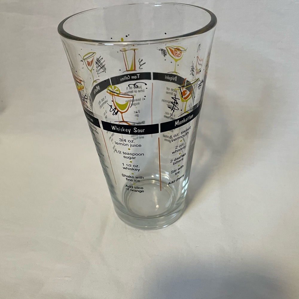 Vintage Libby cocktail recipe glassware